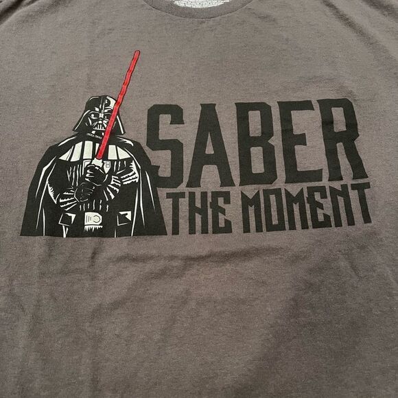Star Wars Saber the Moment Gray Darth Vader T-Shirt sz XL EUC - Picture 2 of 4